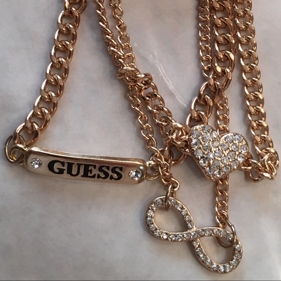 NWT Guess gold-tone Metal & Stones bracelet set - Picture 2 of 2